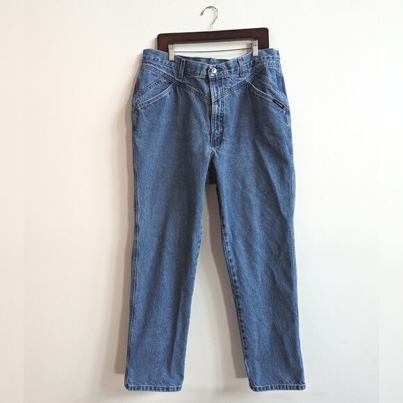 Rocky Mountain Denim - Vtg 90s Rockies 20W Medium Wash Straight Jeans Cowgirl